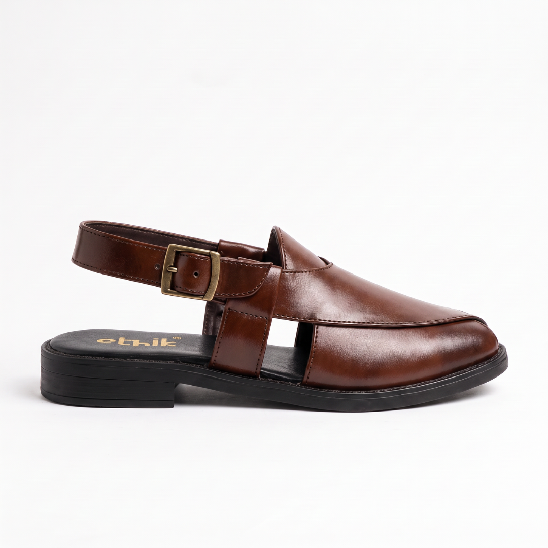Ethik Utsav Tan Peshawari Sandal for Men
