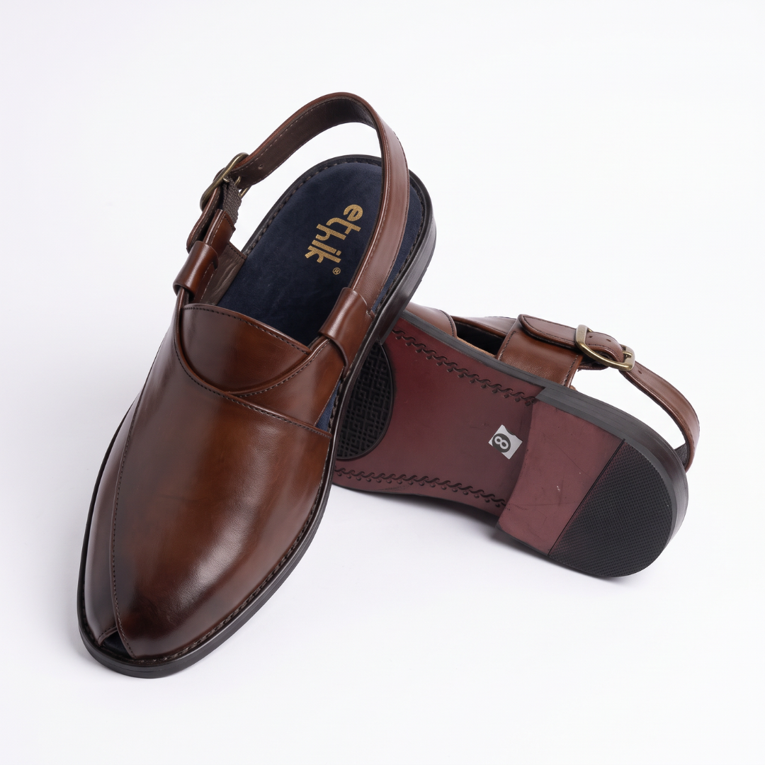 Ethik Utsav Tan Peshawari Sandal for Men