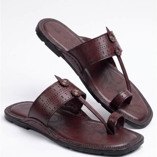 Raje Cherry Brown Kolhapuri Chappal