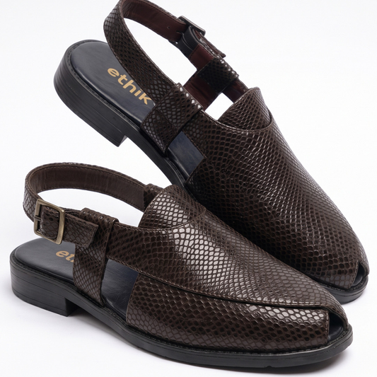 Jashn Dark Brown Peshawari Sandal