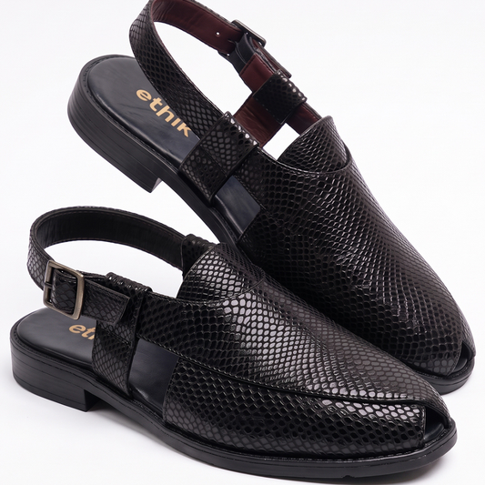 Jashn Black Peshawari Sandal