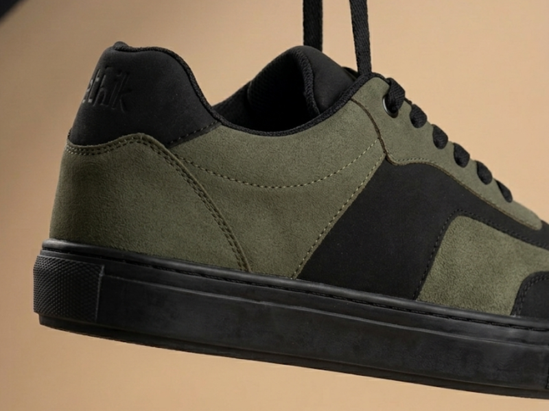 Glide Patent Black Layered Panel Sneakers