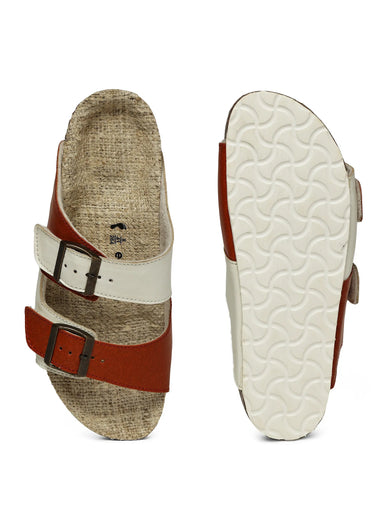 Birkenstock sandal shown from front and back on a white background