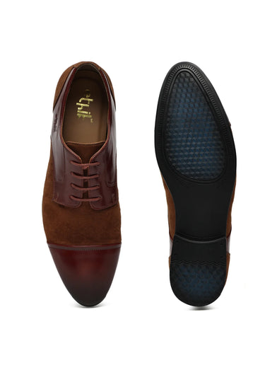 CapToe Derby – Brown & Tan