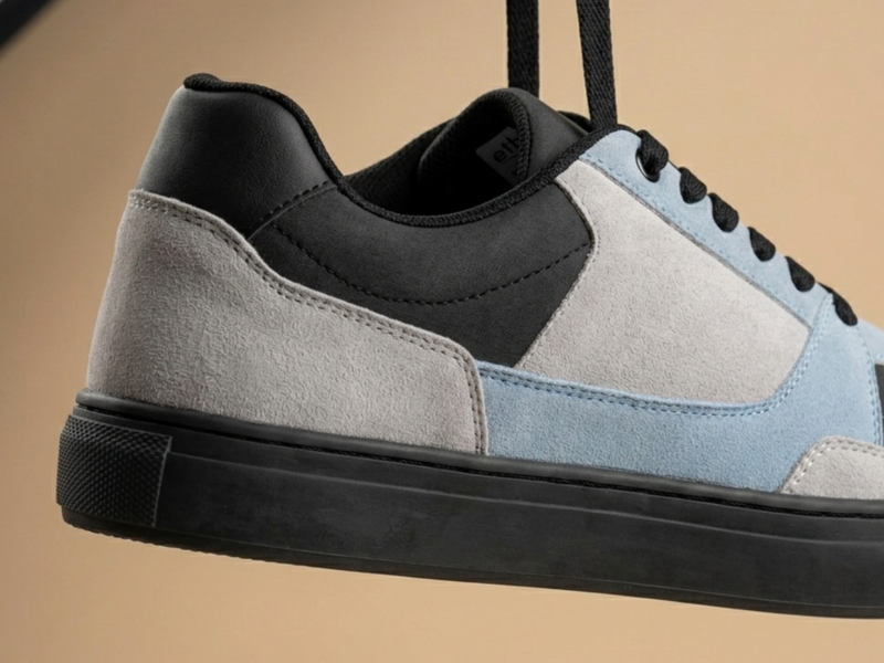 Pulse Blue Perforated Sneakers